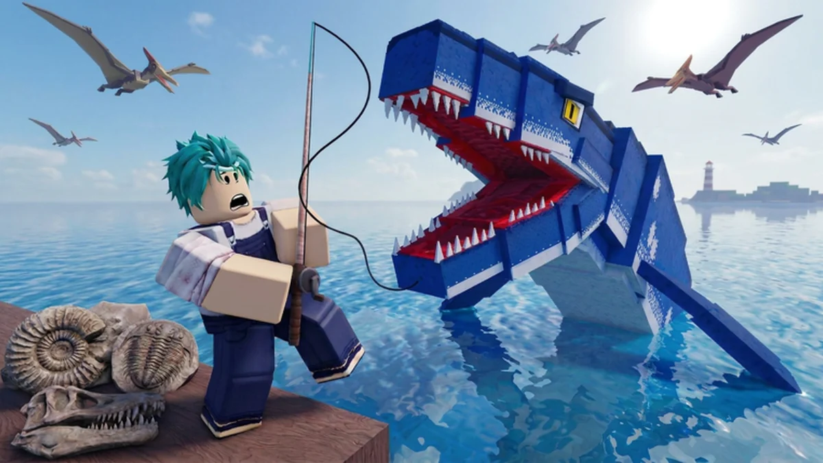 Official Prehistoric Farm fossil and sea scene